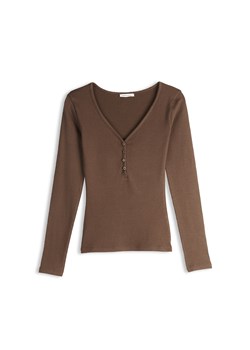 GATE Prążkowany top z guzikami 34 ze sklepu gateshop w kategorii Bluzki damskie - zdjęcie 186279364