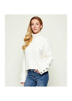 Liu Jo Golf | Loose fit | z dodatkiem wełny - id: LJ255W000057701 - marki Liu Jo - 186280222 Liu Jo Golf | Loose fit | z dodatkiem wełny ze sklepu Gomez Fashion Store w kategorii Swetry damskie - zdjęcie 186280222