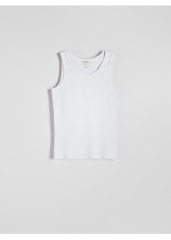 Reserved - Bawełniany tank top - biały ze sklepu Reserved w kategorii T-shirty męskie - zdjęcie 186282183
