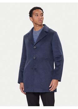 Guess Płaszcz wełniany M4BL3S WGJ82 Granatowy Slim Fit - id: 0000305455383 - marki Guess - 186283813 Guess Płaszcz wełniany M4BL3S WGJ82 Granatowy Slim Fit ze sklepu MODIVO w kategorii Płaszcze męskie - zdjęcie 186283813