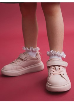 Reserved - Sneakersy z imitacji skóry - pastelowy róż ze sklepu Reserved w kategorii Trampki dziecięce - zdjęcie 186286282