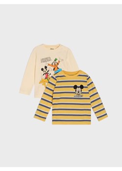 Sinsay - Koszulki z długimi rękawami 2 pack Mickey Mouse - kremowy ze sklepu Sinsay w kategorii Bluzki dziewczęce - zdjęcie 186288101