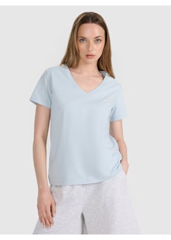 Damski t-shirt oversize 4F 4FRSS25TTSHF2778 - niebieski ze sklepu Sportstylestory.com w kategorii Bluzki damskie - zdjęcie 186288430