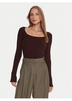 Kontatto Sweter 3M0830C Brązowy Slim Fit ze sklepu MODIVO w kategorii Swetry damskie - zdjęcie 186290911