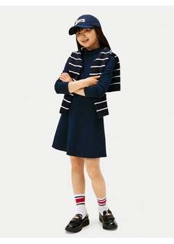 Tommy Hilfiger Sukienka codzienna Essential Skater KG0KG08790 S Granatowy Regular Fit ze sklepu MODIVO w kategorii Sukienki dziewczęce - zdjęcie 186290923