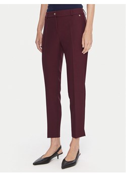 Maryley Spodnie damskie 25IB52Z/M17/43BU Bordowy Regular Fit ze sklepu MODIVO w kategorii Spodnie damskie - zdjęcie 186291003