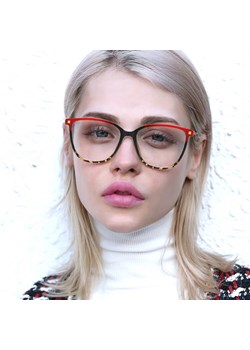 Okulary damskie kocie oczy zerówki do komputera BLUE LIGHT 25149E ze sklepu Stylion w kategorii Okulary zerówki damskie - zdjęcie 186293152