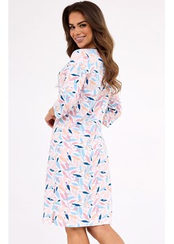 Bawełniana koszula nocna plus size 464/457 Hannah, Kolor biało-różowo-niebieski, Rozmiar 3XL, Cornette ze sklepu Primodo w kategorii Koszule nocne - zdjęcie 186295410