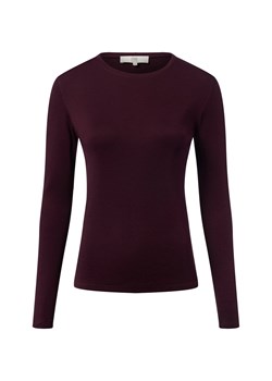 IPURI Damska koszulka z długim rękawem Kobiety Bawełna bordowy jednolity ze sklepu vangraaf w kategorii Bluzki damskie - zdjęcie 186299561