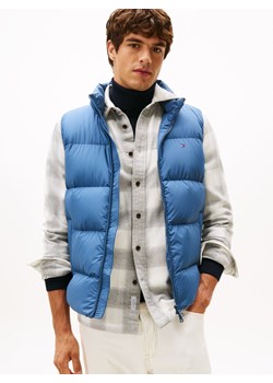 Tommy Hilfiger Męska kamizelka puchowa Mężczyźni niebieski jednolity ze sklepu vangraaf w kategorii Kamizelki męskie - zdjęcie 186299573