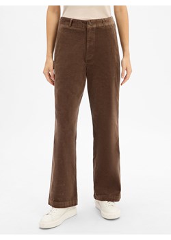Franco Callegari Damskie spodnie sztruksowe Kobiety Bawełna czekoladowy jednolity ze sklepu vangraaf w kategorii Spodnie damskie - zdjęcie 186299590