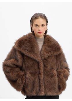 Neo Noir Damska kurtka ze sztucznego futra - Stephanie Kobiety mocca marmurkowy ze sklepu vangraaf w kategorii Kurtki damskie - zdjęcie 186299602
