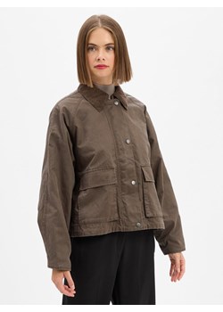 Opus Damska kurtka woskowana - Hamine Kobiety błotnisty jednolity ze sklepu vangraaf w kategorii Kurtki damskie - zdjęcie 186299610