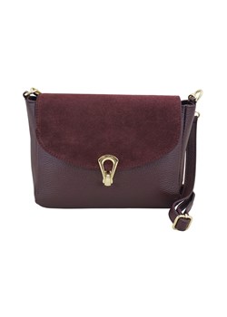 Torebka Barberinis ze złotym zapięciem - Bordowa - id: 11429n - marki Barberini's - 186302002 Torebka Barberinis ze złotym zapięciem - Bordowa ze sklepu butyolivier w kategorii Listonoszki - zdjęcie 186302002