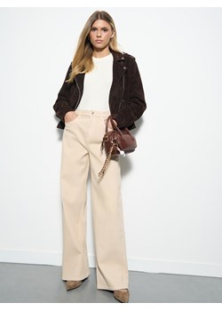 Mohito - Jeansy wide leg - beżowy ze sklepu Mohito w kategorii Jeansy damskie - zdjęcie 186302251