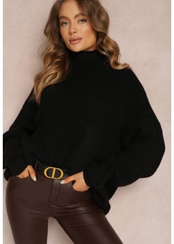 Czarny Golf Oversize Malia ze sklepu renee.pl w kategorii Swetry damskie - zdjęcie 186302371