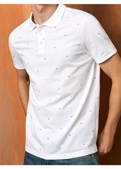 Sinsay - Koszulka polo ze wzorem - biały ze sklepu Sinsay w kategorii T-shirty męskie - zdjęcie 186304113