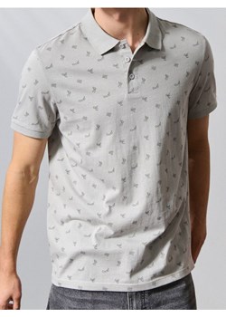 Sinsay - Koszulka polo ze wzorem - szary ze sklepu Sinsay w kategorii T-shirty męskie - zdjęcie 186304114