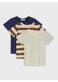 Sinsay - Koszulki 3 pack - beżowy - id: 829EM-08X - marki Sinsay - 186304171 Sinsay - Koszulki 3 pack - beżowy ze sklepu Sinsay w kategorii Kaftaniki i bluzki - zdjęcie 186304171