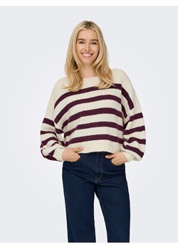 ONLY Sweter w kolorze kremowo-fioletowym ze sklepu Limango Polska w kategorii Swetry damskie - zdjęcie 186309213