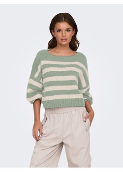 ONLY Sweter w kolorze jasnozielono-kremowym ze sklepu Limango Polska w kategorii Swetry damskie - zdjęcie 186309220