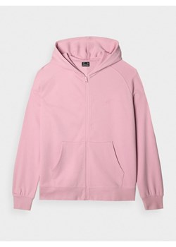 Damska bluza dresowa rozpinana z kapturem 4F 4FWMM00TSWSF1763 - różowa ze sklepu Sportstylestory.com w kategorii Bluzy damskie - zdjęcie 186309552