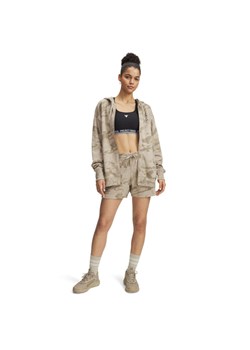 Damskie spodenki treningowe Under Armour Project Rock Terry Short - beżowe ze sklepu Sportstylestory.com w kategorii Szorty - zdjęcie 186309571