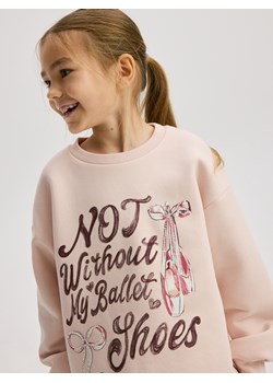 Reserved - Bluza z napisem - pastelowy róż ze sklepu Reserved w kategorii Bluzy dziewczęce - zdjęcie 186312553