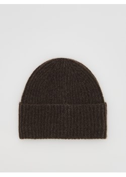 Reserved - Czapka beanie z domieszką wełny - brązowy - id: 738FF-88X - marki Reserved - 186312922 Reserved - Czapka beanie z domieszką wełny - brązowy ze sklepu Reserved w kategorii Czapki zimowe damskie - zdjęcie 186312922