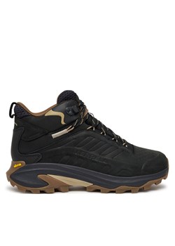 Trekkingi Merrell Moab Speed 2 Leather MID Waterproof J037777 Czarny ze sklepu eobuwie.pl w kategorii Buty trekkingowe męskie - zdjęcie 186313702
