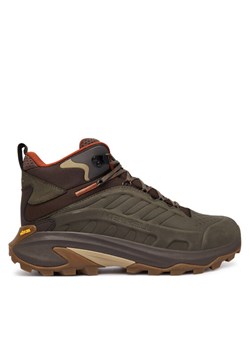 Trekkingi Merrell Moab Speed 2 Leather MID Waterproof J037781 Zielony ze sklepu eobuwie.pl w kategorii Buty trekkingowe męskie - zdjęcie 186313723