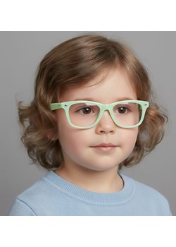 Okulary dziecięce zerówki prostokątne oprawki korekcyjne PK10F seledynowy ze sklepu Stylion w kategorii Akcesoria dziecięce - zdjęcie 186319770