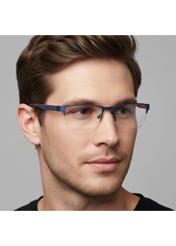 Żyłkowe oprawki korekcyjne zerówki okulary 601D granatowe ze sklepu Stylion w kategorii Okulary przeciwsłoneczne męskie - zdjęcie 186319793