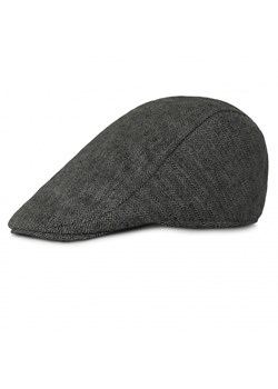 Jesienno-Zimowy Kaszkiet  z Dodatkiem Wełny - Pako Jeans - Grafit w Jodełkę CPAPJNSKASZKIET1342 ze sklepu JegoSzafa.pl w kategorii Kaszkiety męskie - zdjęcie 186319953
