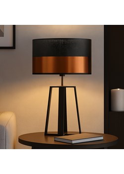 Czarna lampa stołowa w stylu loft THOR GLAM z miedzianym kloszem o średnicy 40 cm - id: 12503 - marki Ciekot Partners Sp. Z O. O. - 186320781 Czarna lampa stołowa w stylu loft THOR GLAM z miedzianym kloszem o średnicy 40 cm ze sklepu Lysne w kategorii Lampy stołowe - zdjęcie 186320781