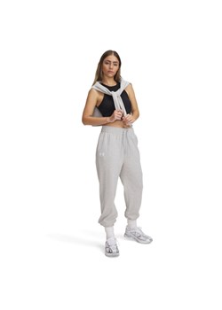 Damskie spodnie dresowe Under Armour UA Rival Terry Jogger - szare ze sklepu Sportstylestory.com w kategorii Spodnie damskie - zdjęcie 186321164