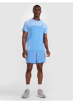 Męska koszulka treningowa 4F 4FWAW25TFTSM1457 - niebieska ze sklepu Sportstylestory.com w kategorii T-shirty męskie - zdjęcie 186321300
