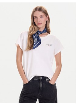 Tommy Hilfiger T-Shirt UW0UW04525 Beżowy Relaxed Fit ze sklepu MODIVO w kategorii Bluzki damskie - zdjęcie 186323332