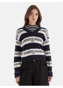 Tommy Jeans Sweter DW0DW21682 Granatowy Regular Fit - id: 0000305373922 - marki Tommy Jeans - 186323360 Tommy Jeans Sweter DW0DW21682 Granatowy Regular Fit ze sklepu MODIVO w kategorii Swetry damskie - zdjęcie 186323360