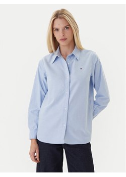 Tommy Hilfiger Koszula WW0WW46111 Błękitny Relaxed Fit ze sklepu MODIVO w kategorii Koszule damskie - zdjęcie 186323414