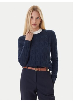 Tommy Hilfiger Sweter WW0WW43586 Granatowy Regular Fit ze sklepu MODIVO w kategorii Swetry damskie - zdjęcie 186323552