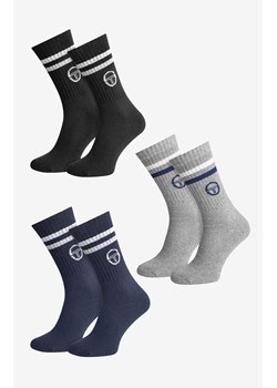 Sergio Tacchini 3-pack skarpetki męskie 1003, Kolor szaro-granatowo-czarny, Rozmiar 39-42, Sergio Tacchini ze sklepu Primodo w kategorii Skarpetki męskie - zdjęcie 186325970