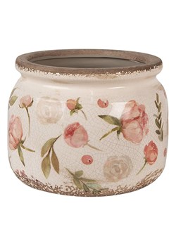 Clayre &amp; Eef Doniczka w kolorze beżowym - wys. 15 x Ø 20 cm ze sklepu Limango Polska w kategorii Doniczki i osłonki - zdjęcie 186326063