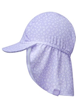 Swim Essentials Czapka &quot;Leopard&quot; w kolorze fioletowym z ochroną karku ze sklepu Limango Polska w kategorii Czapki dziecięce - zdjęcie 186326251