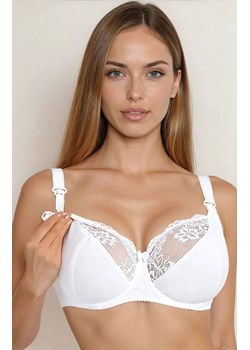 Ciążowy biustonosz soft do karmienia biały Anastasia MAMA 219, Kolor biały, Rozmiar 65E, Teyli - id: 109889 - marki Teyli - 186327281 Ciążowy biustonosz soft do karmienia biały Anastasia MAMA 219, Kolor biały, Rozmiar 65E, Teyli ze sklepu Intymna w kategorii Bielizna ciążowa - zdjęcie 186327281