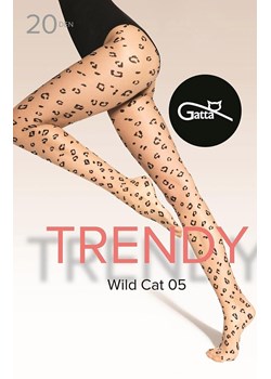 Gatta rajstopy damskie Trendy Wild Cat wz.05 20 DEN, Kolor beżowo-czarny, Rozmiar 2, Gatta ze sklepu Intymna w kategorii Rajstopy - zdjęcie 186327381