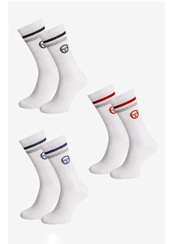 Sergio Tacchini 3-pack białe skarpetki damskie 1003, Kolor biały-wzór, Rozmiar 35-38, Sergio Tacchini ze sklepu Intymna w kategorii Skarpetki damskie - zdjęcie 186327693