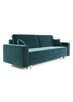 Sofa rozkładana w kolorze morskim z pojemnikiem A6-G62 ze sklepu Edinos.pl w kategorii Sofy i kanapy - zdjęcie 186327773
