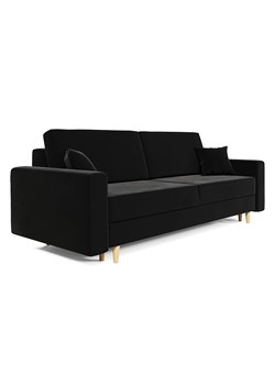 Czarna nowoczesna sofa z pojemnikiem na pościel F4-A41 - id: 53130 - marki Elior - 186327784 Czarna nowoczesna sofa z pojemnikiem na pościel F4-A41 ze sklepu Edinos.pl w kategorii Sofy i kanapy - zdjęcie 186327784