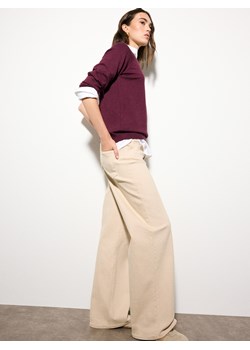 Mohito - Jeansy wide leg - beżowy ze sklepu Mohito w kategorii Jeansy damskie - zdjęcie 186330210